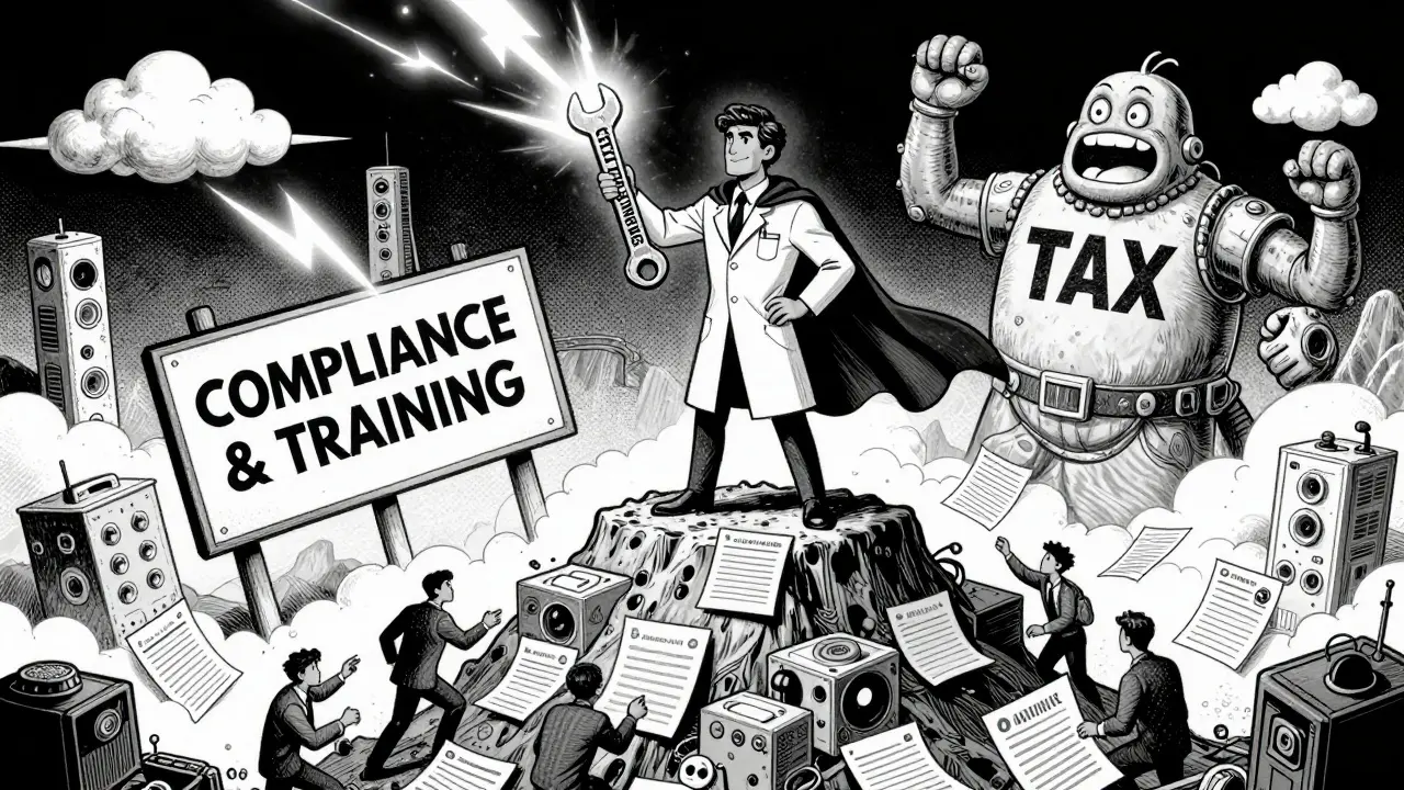 A heroic data scientist defeats AI hidden costs with custom tuning, while compliance and training loom large.