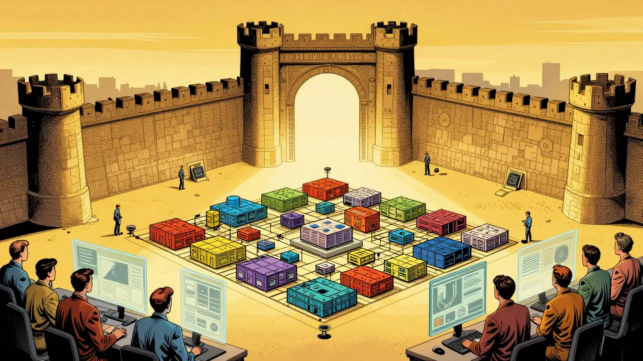 Two-layer architecture with gateway and mesh networks integrated