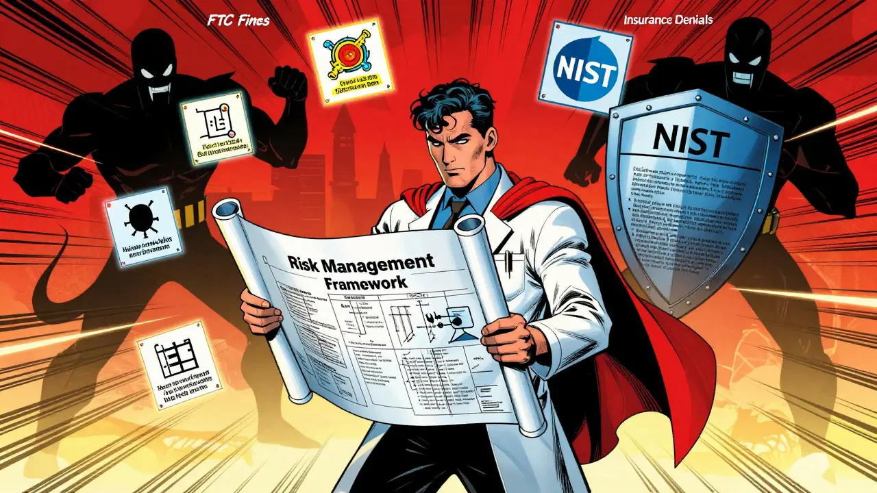 Heroic engineer using risk management framework to block legal threats