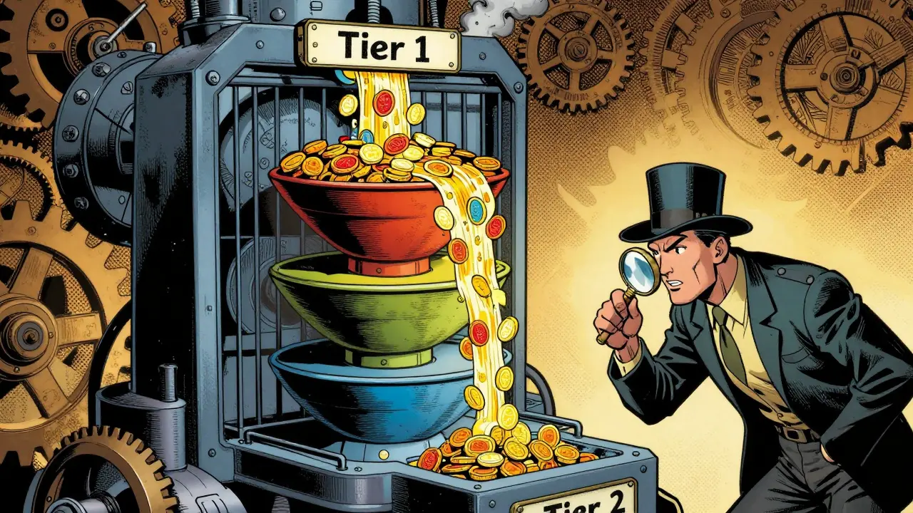 Human detective inspects flagged cases in a mechanical evaluation funnel