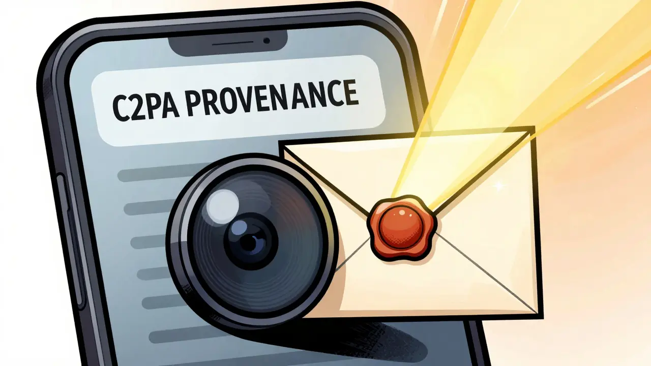C2PA seal vs camera lens in vintage comic art
