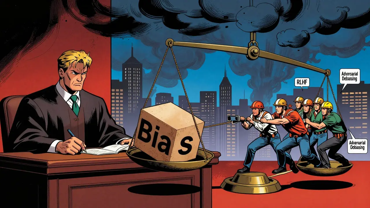 Engineers pull rope to balance scale against heavy bias block