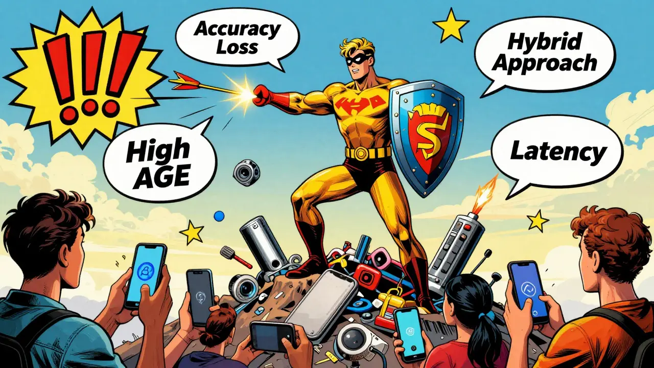Hybrid hero stands victorious over cheap hardware, shielding users from accuracy loss with a combined method.