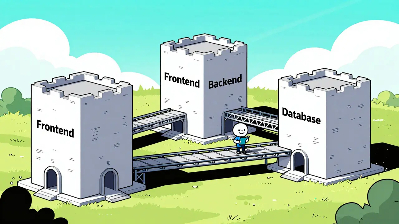 Secure modular architecture with distinct service boundaries