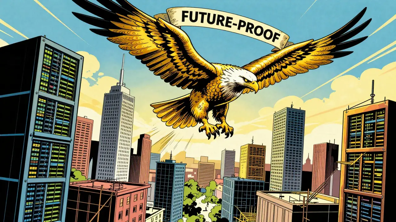 H100 eagle soaring over future-proof AI infrastructure