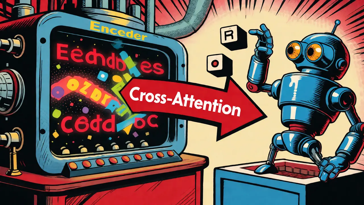 Cross-Attention in Encoder-Decoder Transformers: How LLMs Condition on Context