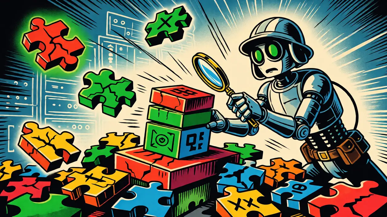 AI robot sorting approved and vulnerable code libraries with precision